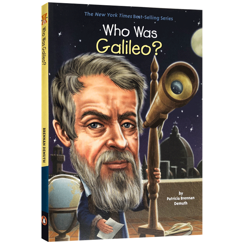 预售英文原版 Who Was Galileo? 谁是伽利略?Who Was/Is 系列名人传记系列 中小学生英语课外读物 儿童历史名人科普文学