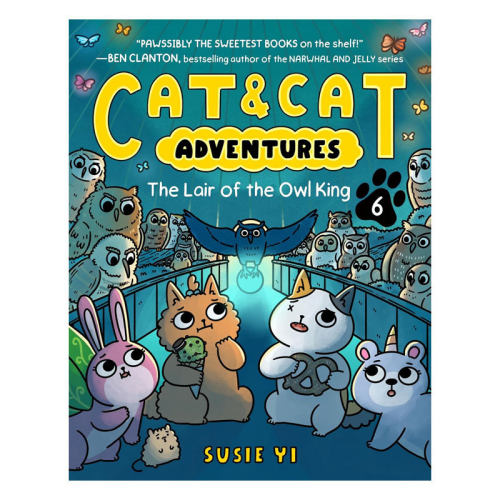 预售英文原版Cat & Cat Adventures #6: The Lair of the Owl King猫猫历险记6 儿童阅读全彩幽默可爱动物魔法冒险平装漫画 8-12岁