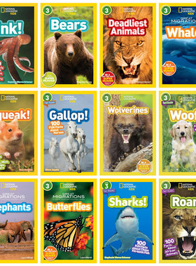 【三阶动物篇12册】美国国家地理杂志 National Geographic Kids 英文原版绘本启蒙儿童小百科全书英语学习课外科普阅读书籍reader
