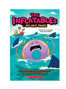 英文原版 The Inflatables in Do-Nut Panic! (The Inflatables #3) 疯狂恐慌中的充气玩具 青少年儿童课外读物冒险趣味故事漫画