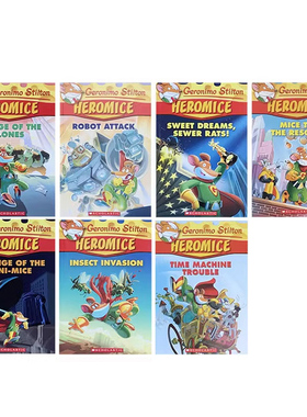 英文原版小说读物 Geronimo Stilton Heromice 老鼠记者英雄鼠7册儿童桥梁书 课外读物