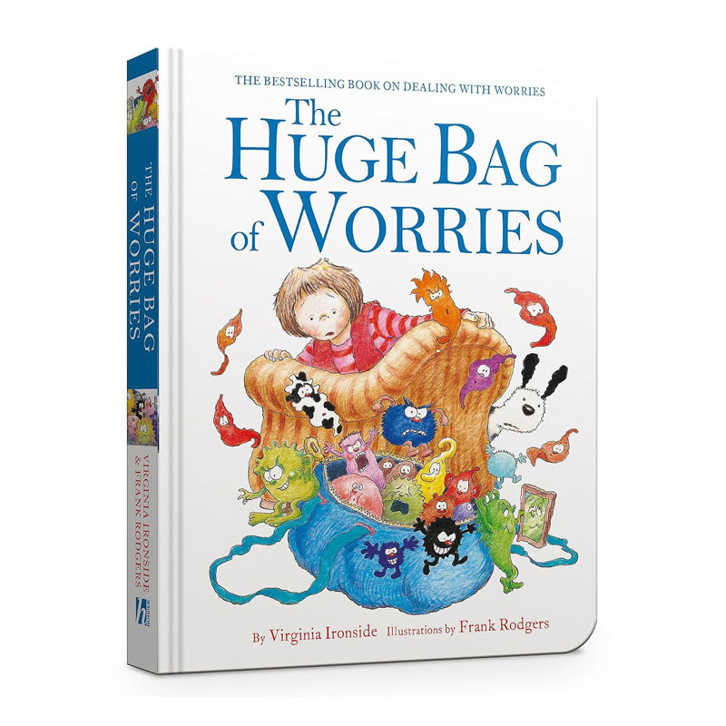 预售英文原版 The Huge Bag of Worries 巨大的忧虑包 情绪感受绘本 儿童情感认知纸板绘本 面对不开心如何应对担忧和焦虑 4-8岁