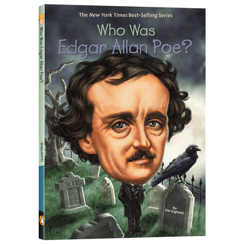 英文原版 爱伦坡是谁?Who Was Edgar Allan Poe? Who Was/Is 系列名人传记 章节桥梁书 中小学生课外英语阅读读物 正版进口书