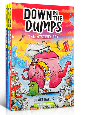 英文原版 Depressed series Down in the Dumps #1-3  情绪低落 系列3本 9-12岁青少年儿童幽默冒险故事进阶桥梁章节书
