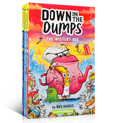 英文原版 Depressed series Down in the Dumps #1-3  情绪低落 系列3本 9-12岁青少年儿童幽默冒险故事进阶桥梁章节书