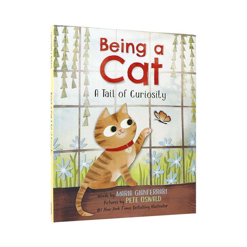 英文原版 Being a Cat: A Tail of Curiosity 精装 做只猫 一尾巴的好奇心  HarperCollins出版 6-10岁儿童宝宝品格塑造绘本