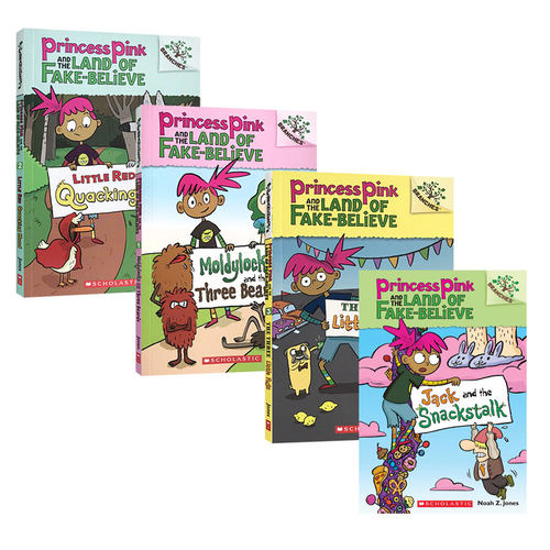 4册 Princess Pink and the Land of Fake Believe 英文原版Scholastic Branches 学乐大树系列 儿童桥梁章节书 英语课外读物