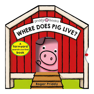 英文原版Where Does Pig Live? 猪住在哪里？ 在农场里寻找猪的家 互动机关 启蒙认知 农场动物纸板书2-6岁