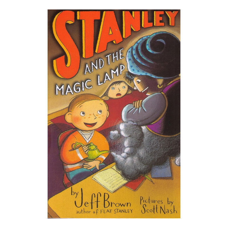 英文原版 Flat Stanley's And The Magic Lamp 扁平男孩坦利系列：公寓与魔灯 男孩英雄主题章节故事书 趣味阅读 平装 8-12岁