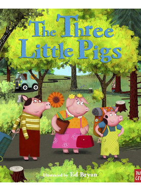预售英文原版Nosy Crow Fairy Tales: The Three Little Pigs三只小猪经典童话故事幽默复述趣味插图 睡前故事平装绘本4-8岁