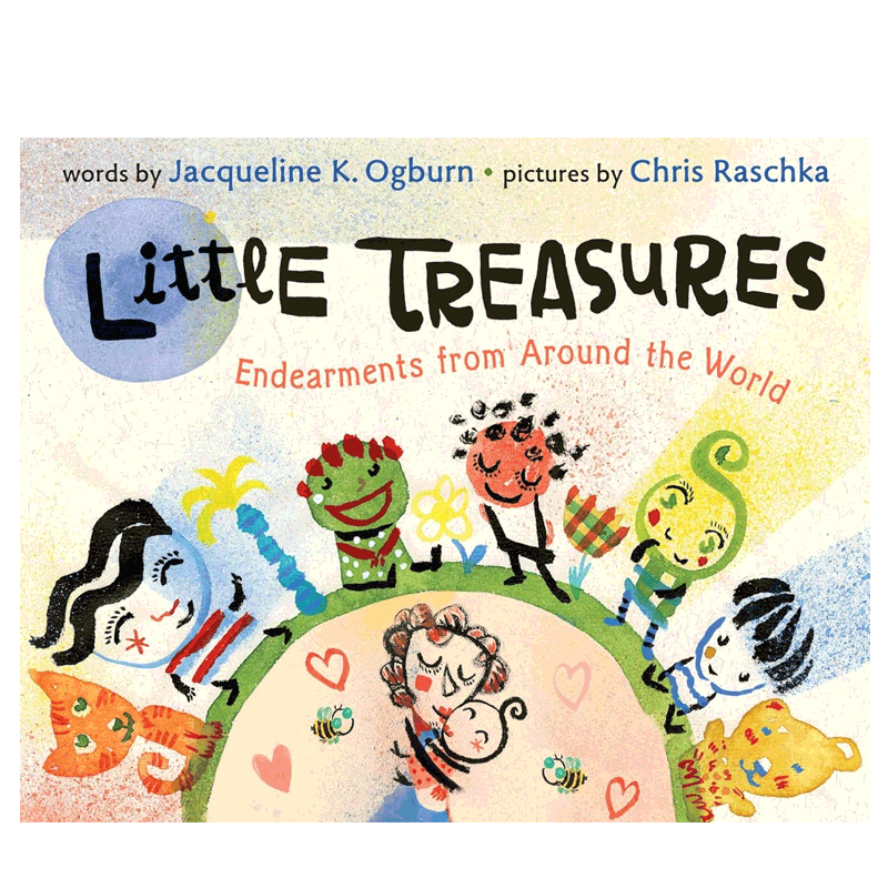 英文原版Little Treasures Board Book小宝贝纸板书 2-6岁儿童语言启蒙14种不同语言的亲密用语 亲子阅读情感表达纸板绘本