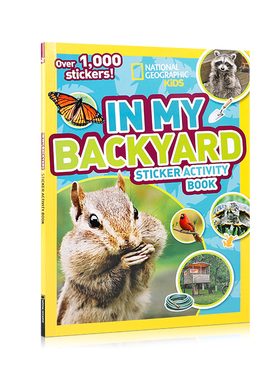 National Geographic In My Backyard在我的后院 国家地理含1000个动物贴纸英文原版绘本科普贴帖书亲子共读启蒙认知图画书 6-9岁