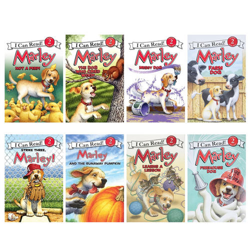 I Can Read Level 2 Marley小狗系列英文原版绘本8本合集3-6岁幼儿启蒙认知益智学习英语正版进口图画书分级阅读早教亲子共读