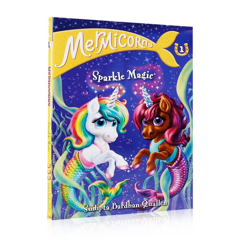 英文原版美人鱼独角兽Mermicorns #1:Sparkle Magic闪亮的魔法 中小学生课外阅读冒险魔法主题桥梁章节书Random House兰登书屋