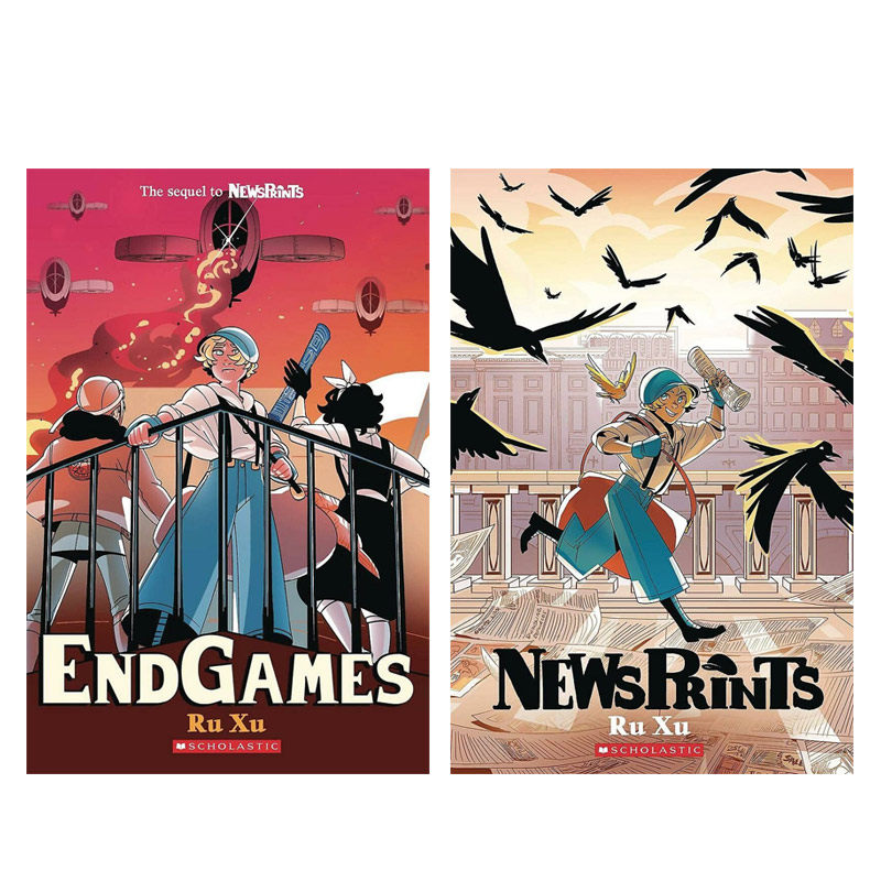 英文原版 'Newsprints #1-2 新闻纸 系列2册 为自由和真理的斗争 10-14岁青少年儿童课外阅读冒险故事全彩漫画书