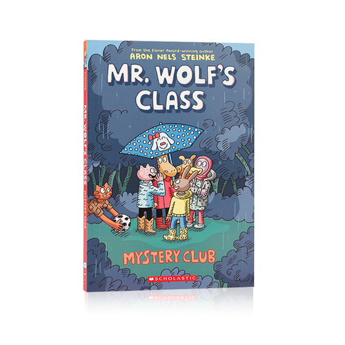 英文原版进口老狼先生的教室漫画2神秘俱乐部Mr Wolf's Class #2 Mystery Club儿童英语课外阅读全彩桥梁章节书爆笑校园文学6-9岁 - 封面