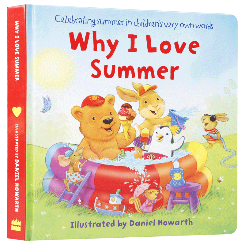 英文原版绘本 WHY I LOVE SUMMER为什么我喜欢夏天 低幼儿童英语启蒙认知绘本 亲子互动共读天气知识早教书 宝宝撕不烂纸板书