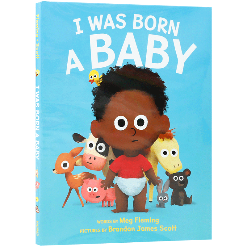 英文原版 I Was Born a Baby 我是一个婴儿 低幼启蒙认知韵律绘本 2-6岁儿童宝宝启蒙益智动物主题绘本精装