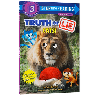 企鹅兰登英语分级阅读Truth or Lie: Cats! 猫Step into Reading level 3 英文原版儿童英语早教启蒙分级读物Random House兰登书屋