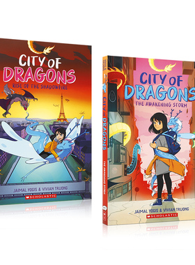 英文原版City of Dragons #1/#2巨龙高城 系列2本 8-12岁儿童启蒙认知魔幻奇幻冒险故事 培养阅读 激发想象力 平装 漫画