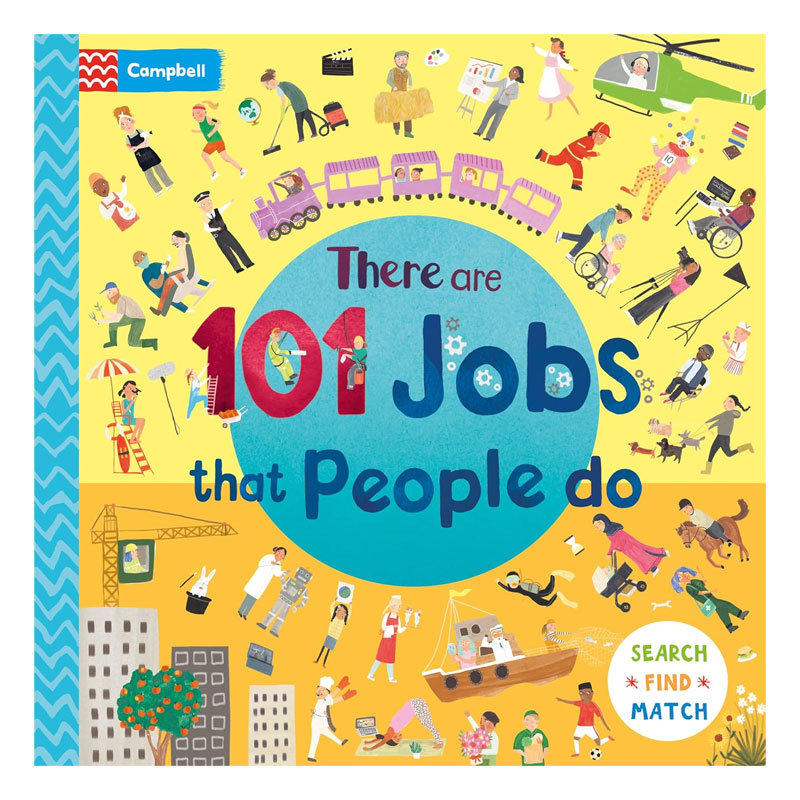 英文原版There Are 101 Jobs That People Do in This Book101种职业搜索和查找益智冒险启蒙认知主题纸板书绘本2-6岁