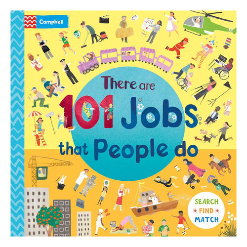 英文原版There Are 101 Jobs That People Do in This Book101种职业搜索和查找益智冒险启蒙认知主题纸板书绘本2-6岁