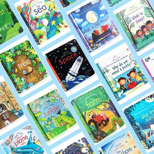 100元2本Usborne尤斯伯恩偷偷看里面Peep Inside揭秘系列: the Forest森林the Sea儿童翻翻书问与答英文原版绘本hat Are Germs全套