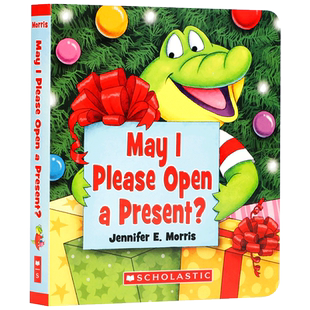 英文原版 May I Please Open a Present?我可以打开礼物吗 英语启蒙认知绘本纸板书Christmas圣诞节庆绘本have a cookie姐妹篇