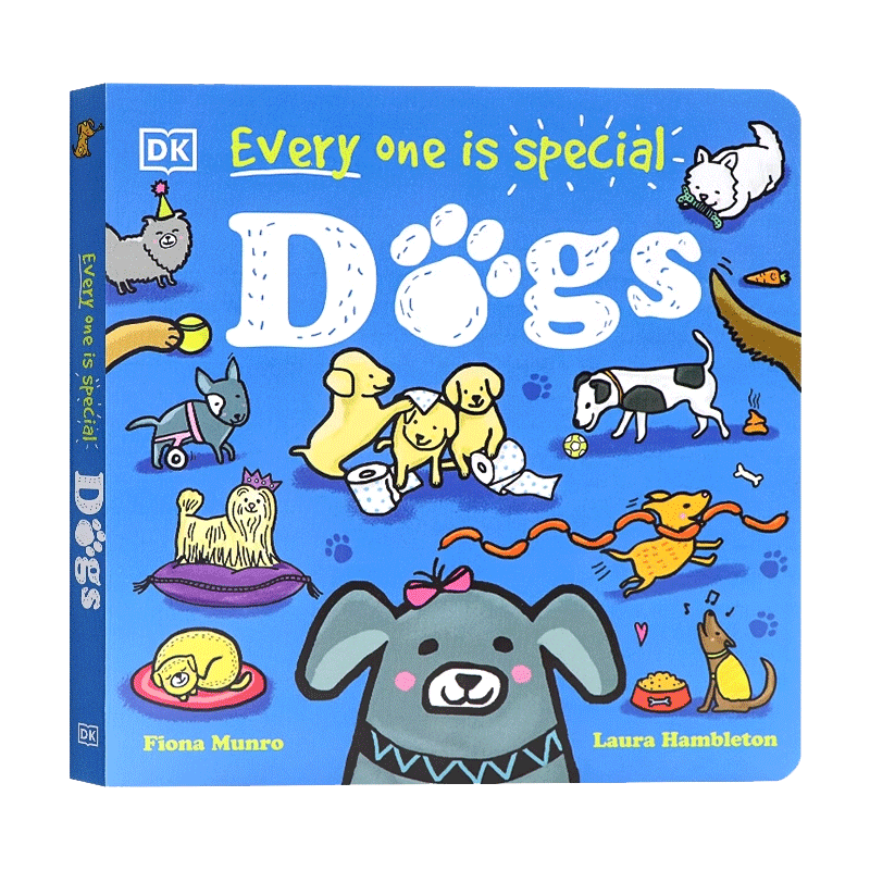 英文原版 Every One Is Special: Dogs 你很特别 狗狗 每只小狗都是特别的 0-2岁幼儿宝宝启蒙益智培养纸板书DK出版进口