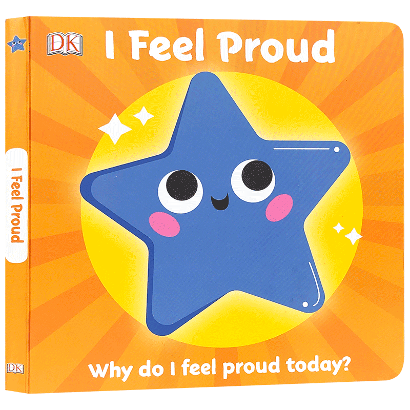 英文原版绘本DK启蒙表情包 First Emotions: I Feel Proud我感到自豪在小星星里我感到骄傲3-6岁幼儿儿童情绪管理启蒙撕不烂纸板书