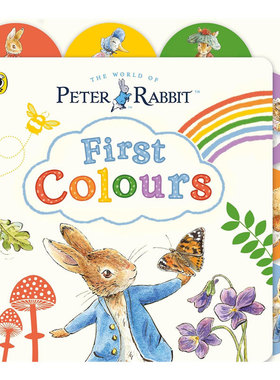 预售英文原版Peter Rabbit: First Colours: Tabbed Board Book彼得兔：颜色启蒙标签书学习森林中的各种颜色启蒙 经典角色纸板