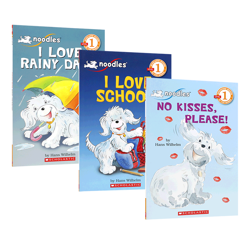 英文原版 Scholastic Reader Level 1: Noodles: 学术读者1级系列3本 学会表达内心感受 4-8岁儿童宝宝情绪认知启蒙分级读物