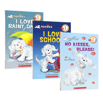 英文原版 Scholastic Reader Level 1: Noodles: 学术读者1级系列3本 学会表达内心感受 4-8岁儿童宝宝情绪认知启蒙分级读物
