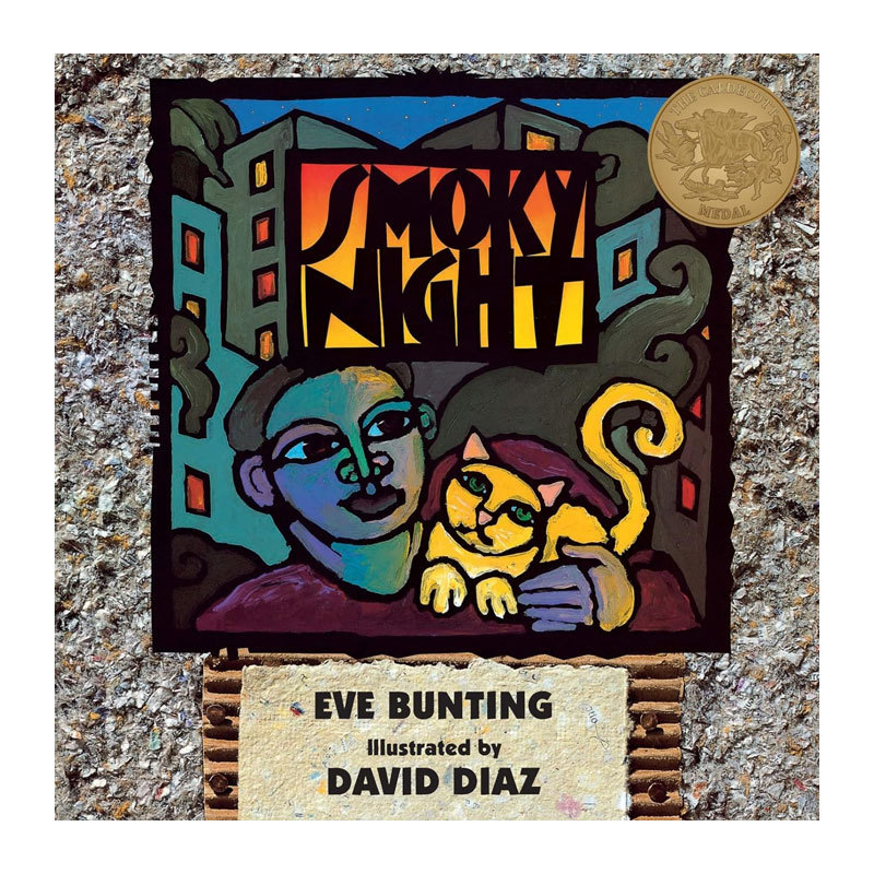 英文原版Smoky Night烟雾弥漫的夜晚凯迪克金奖绘本平装历史4-8岁