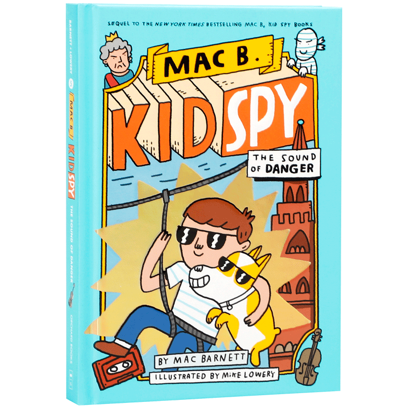 英文原版 儿童间谍系列5:危险的声音 Mac B., Kid Spy #5 The Sound of Danger 7-12学生课外英语阅读书籍 章节桥梁书提高英语水平