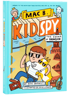 英文原版 儿童间谍系列5:危险的声音 Mac B., Kid Spy #5 The Sound of Danger 7-12学生课外英语阅读书籍 章节桥梁书提高英语水平