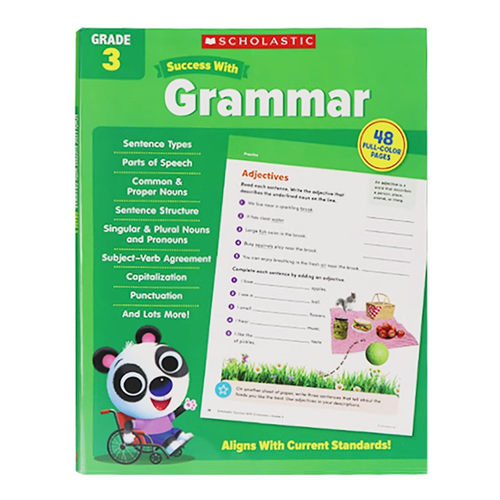 学乐阅读：3年级语法练习册进口英文原版绘本SCHOLASTIC SUCCESS WITH GRAMMAR小学生辅导书趣味课外作业7-10岁题目内附答案