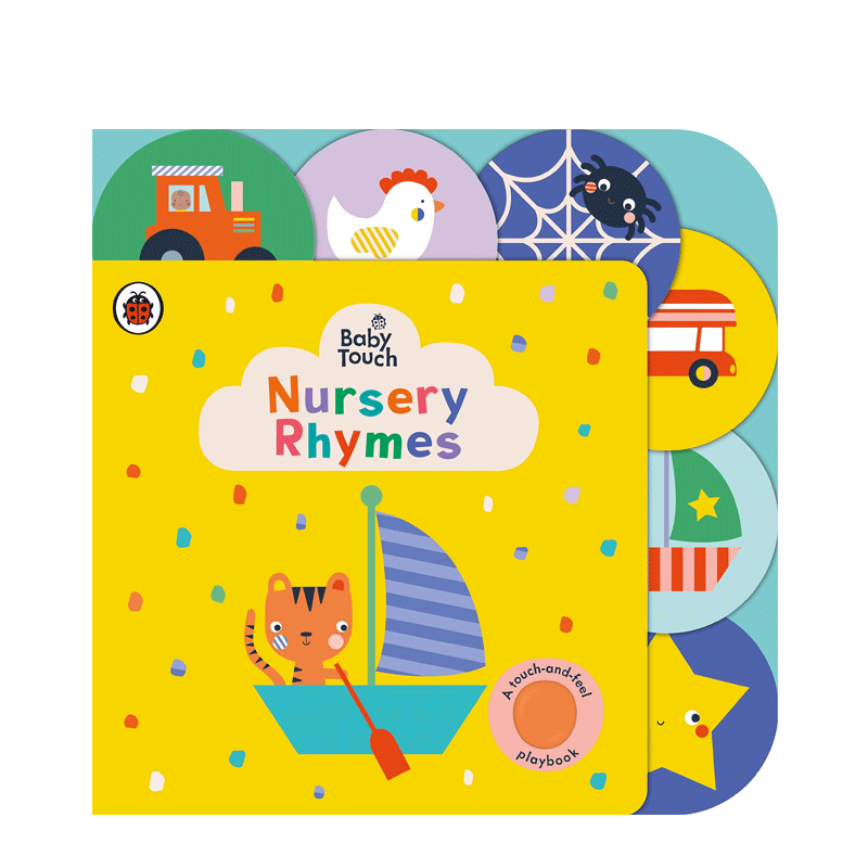 英文原版Ladybird Baby Touch: Nursery Rhymes童谣错层小瓢虫触摸Peekaboo躲猫猫Rainbow彩虹Playbook触摸书婴儿早教babytouch