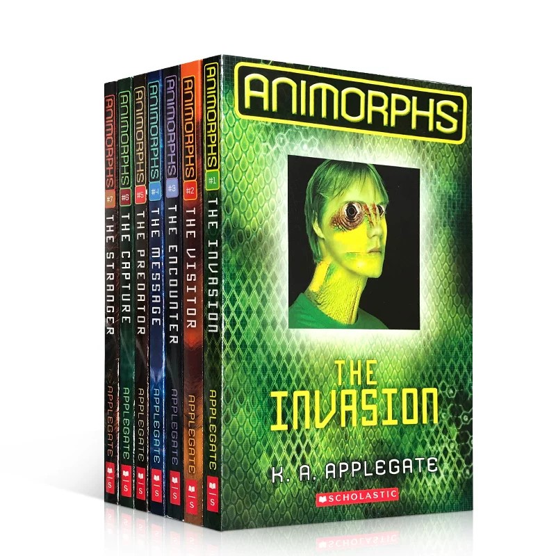 英文原版 Animorphs经典系列动物变形人1-7The Visitor invasion系列全彩漫画绘本Graphix科幻图画冒险小说Scholastic 出版8-12岁