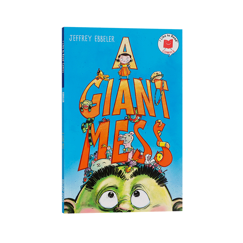 进口英文原版绘本 A Giant Mess 巨大的混乱 中小学生英语课外阅读读物 儿童英语趣味性阅读幽默搞笑桥梁章节漫画书 6-9岁 平装