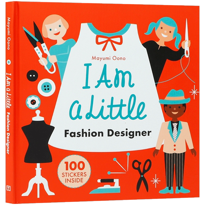 英文原版 I Am A Little Fashion Designer (Little Professionals)小小服装设计师 2-6岁儿童宝宝职业认知趣味互动贴纸书