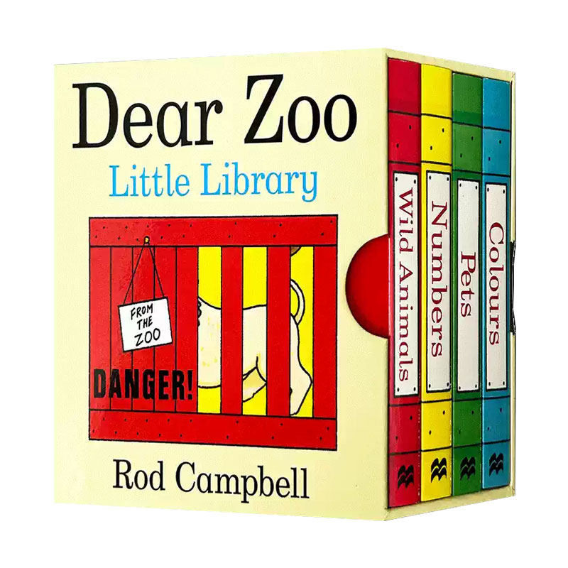 英文原版 Dear Zoo Little Library 低幼亲爱的动物园系列4册盒装手掌书绘本 儿童启蒙亲子教育阅读正版进口英语纸板书图画故事书