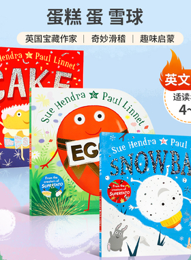 英文原版Sue Hendra 3册土豆超人同作者绘本 Cake/Egg/Snowball 4-8岁儿童英语启蒙趣味故事图画书 激发孩子想象力