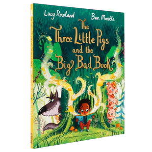 Ben Mantle三只小猪The Three Little Pigs and the Big Bad Book 英文原版儿童英语趣味阅读精品绘本 睡前童话故事韵律图画书