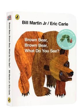英文原版棕熊绘本 Brown Bear What Do You See 棕色的熊你在看什么纸板书廖彩杏启蒙Eric Carle卡尔爷爷搭吴敏推荐系列