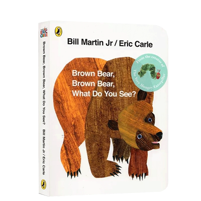 英文原版棕熊绘本 Brown Bear What Do You See 棕色的熊你在看什么纸板书廖彩杏启蒙Eric Carle卡尔爷爷搭吴敏推荐系列