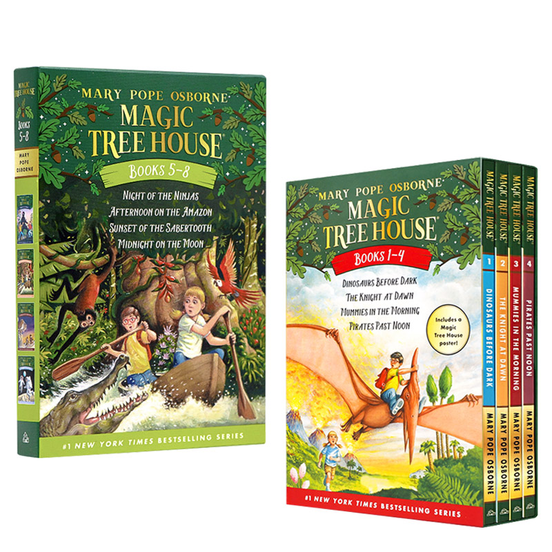 【送音频】英文原版神奇树屋Magic Tree House 1-8 美国儿童趣味科普认知故事书课外阅读章节桥梁幻想历险汪培珽荐magictreehouse