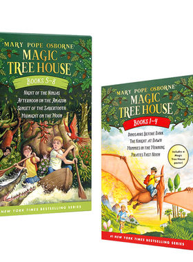 【送音频】英文原版神奇树屋Magic Tree House 1-8 美国儿童趣味科普认知故事书课外阅读章节桥梁幻想历险汪培珽荐magictreehouse