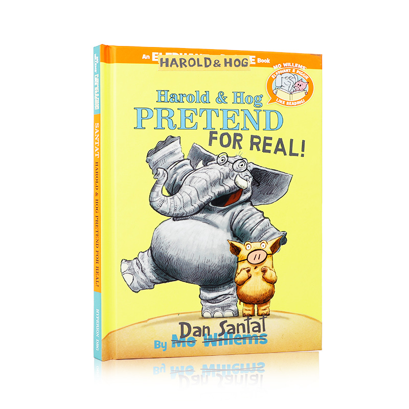 英文原版Harold & Hog Pretend For Real! (Elephant & Piggie Like Reading!)小猪小象系列低幼认知启蒙社交礼仪好习惯精装绘本