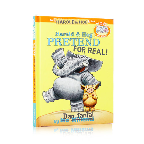 英文原版Harold & Hog Pretend For Real! (Elephant & Piggie Like Reading!)小猪小象系列低幼认知启蒙社交礼仪好习惯精装绘本